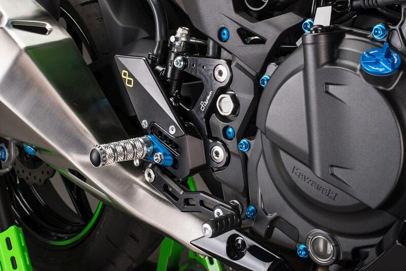 Adjustable Rear Sets With Fixed Foot Pegs Naturale